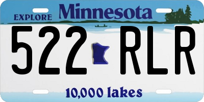 MN license plate 522RLR