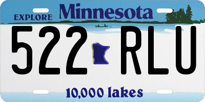 MN license plate 522RLU