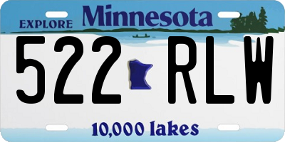 MN license plate 522RLW