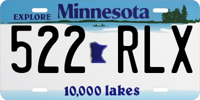 MN license plate 522RLX