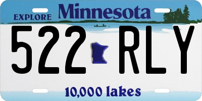 MN license plate 522RLY