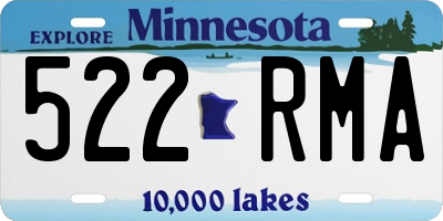 MN license plate 522RMA