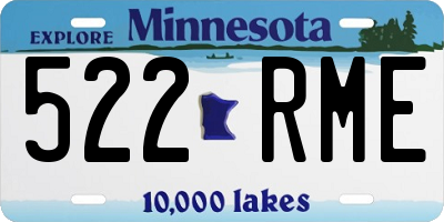 MN license plate 522RME