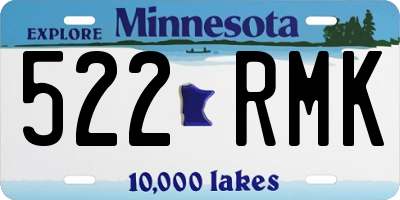 MN license plate 522RMK