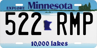 MN license plate 522RMP