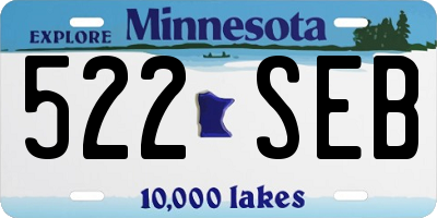 MN license plate 522SEB