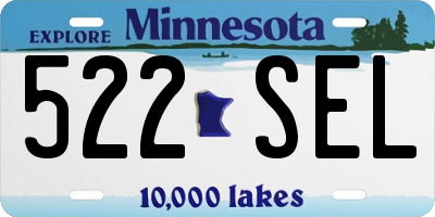MN license plate 522SEL
