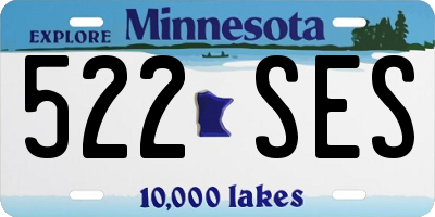 MN license plate 522SES