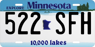 MN license plate 522SFH