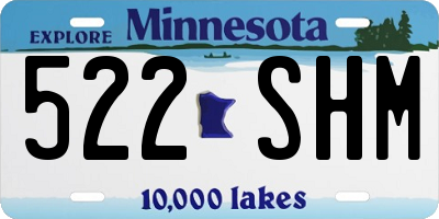 MN license plate 522SHM