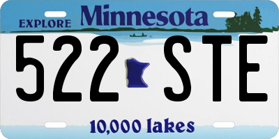 MN license plate 522STE