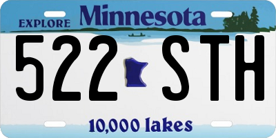 MN license plate 522STH
