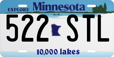 MN license plate 522STL