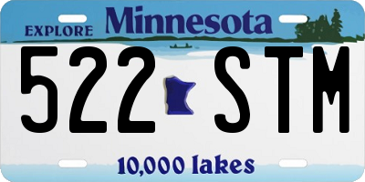 MN license plate 522STM