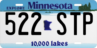 MN license plate 522STP