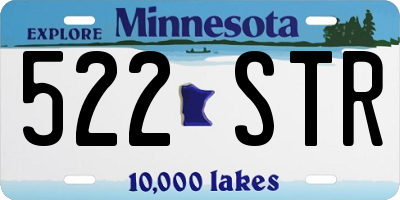 MN license plate 522STR