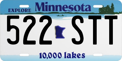 MN license plate 522STT