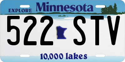 MN license plate 522STV