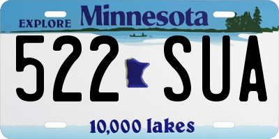 MN license plate 522SUA
