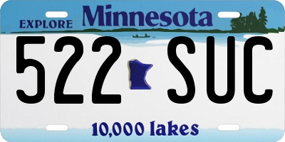 MN license plate 522SUC