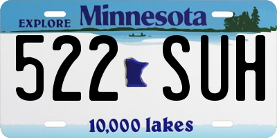 MN license plate 522SUH