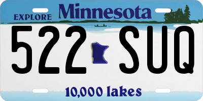 MN license plate 522SUQ