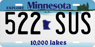 MN license plate 522SUS