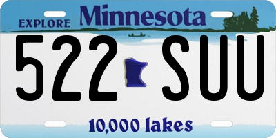 MN license plate 522SUU