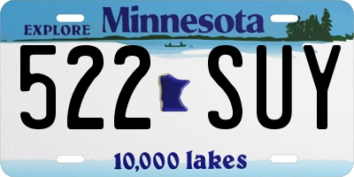MN license plate 522SUY