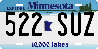 MN license plate 522SUZ