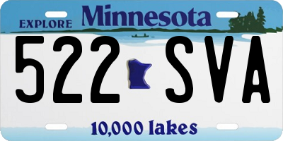 MN license plate 522SVA