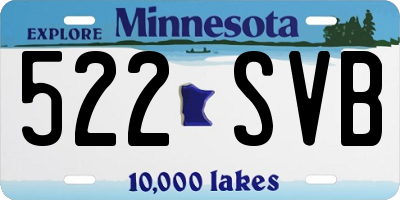MN license plate 522SVB