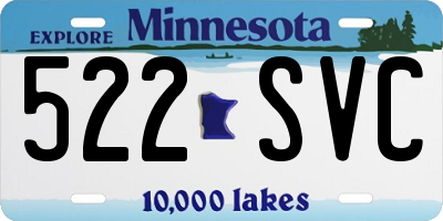MN license plate 522SVC
