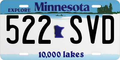 MN license plate 522SVD