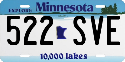MN license plate 522SVE