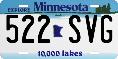 MN license plate 522SVG