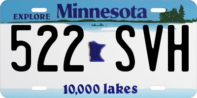 MN license plate 522SVH
