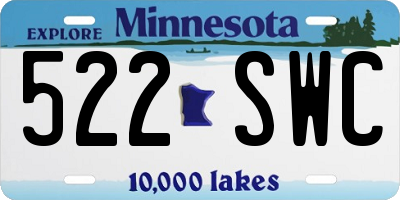 MN license plate 522SWC