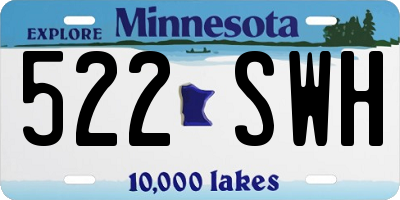 MN license plate 522SWH