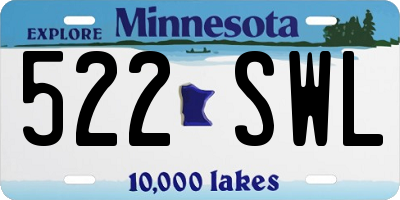 MN license plate 522SWL