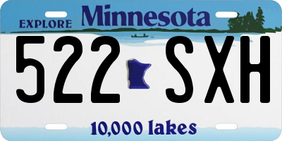 MN license plate 522SXH