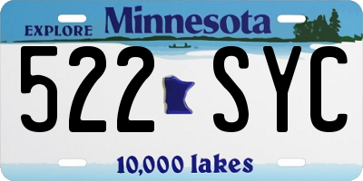 MN license plate 522SYC