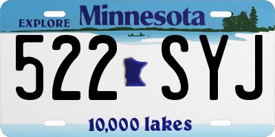 MN license plate 522SYJ