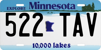 MN license plate 522TAV