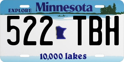 MN license plate 522TBH