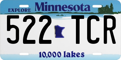 MN license plate 522TCR