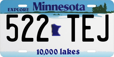 MN license plate 522TEJ