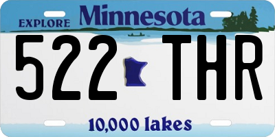 MN license plate 522THR