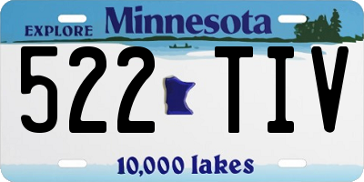 MN license plate 522TIV
