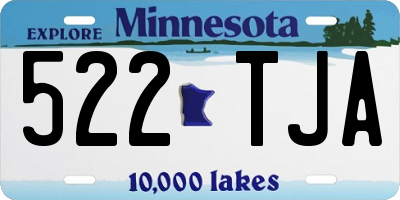 MN license plate 522TJA